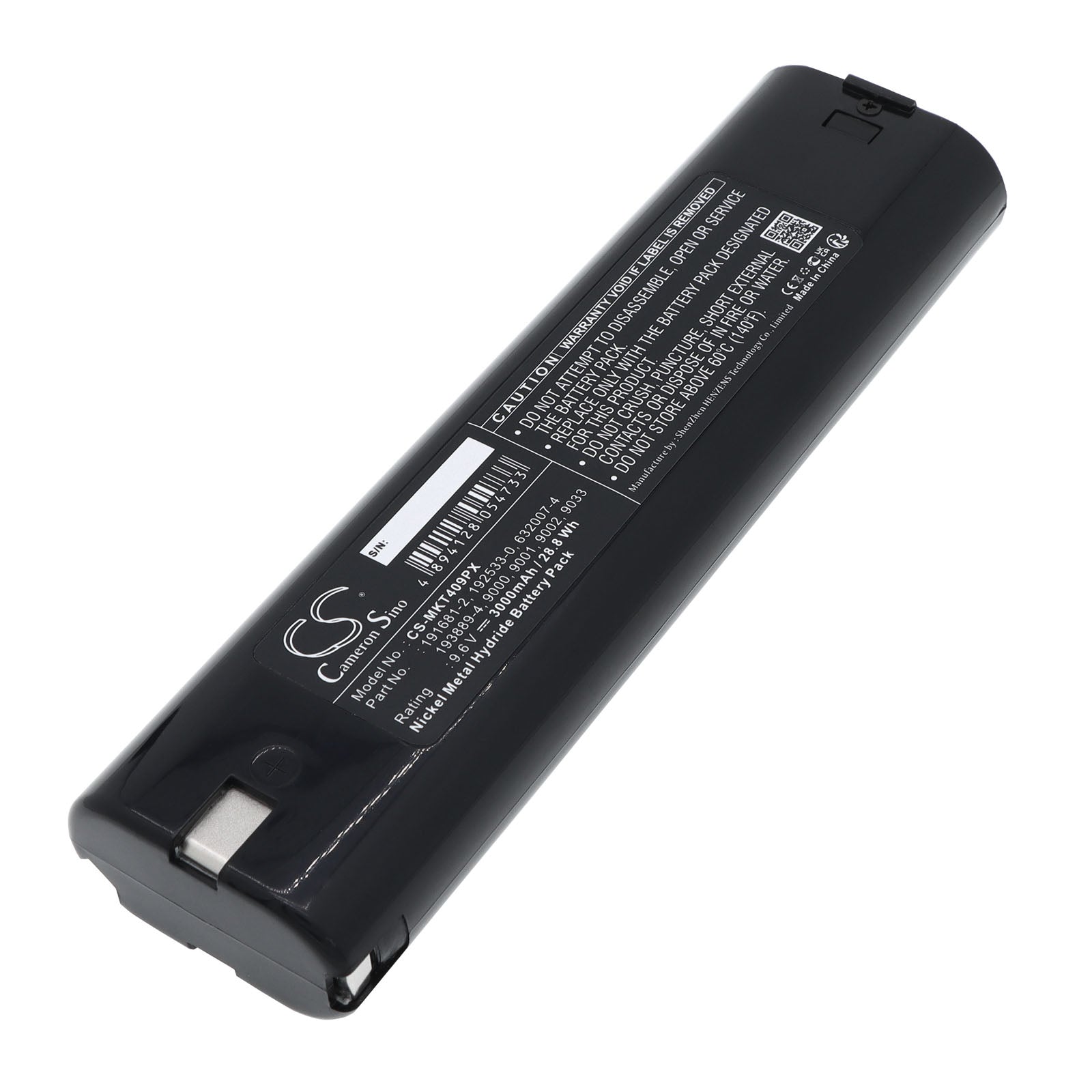9.6V 3000mAh/28.80Wh Ni-MH Power Tools Battery for Makita