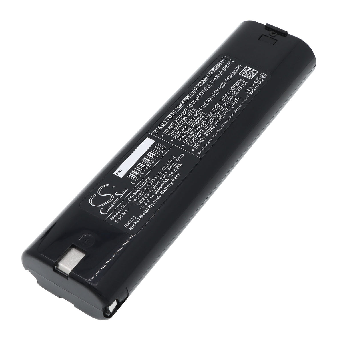 9.6V 3000mAh/28.80Wh Ni-MH Power Tools Battery for Makita