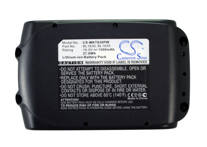 18V 1500mAh/27.00Wh Li-ion Power Tools Battery for Makita
