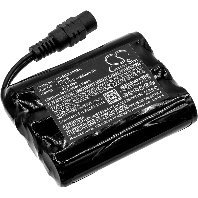 11.1V 3400mAh/37.74Wh Li-ion Equipment/Survey Battery for Minelab