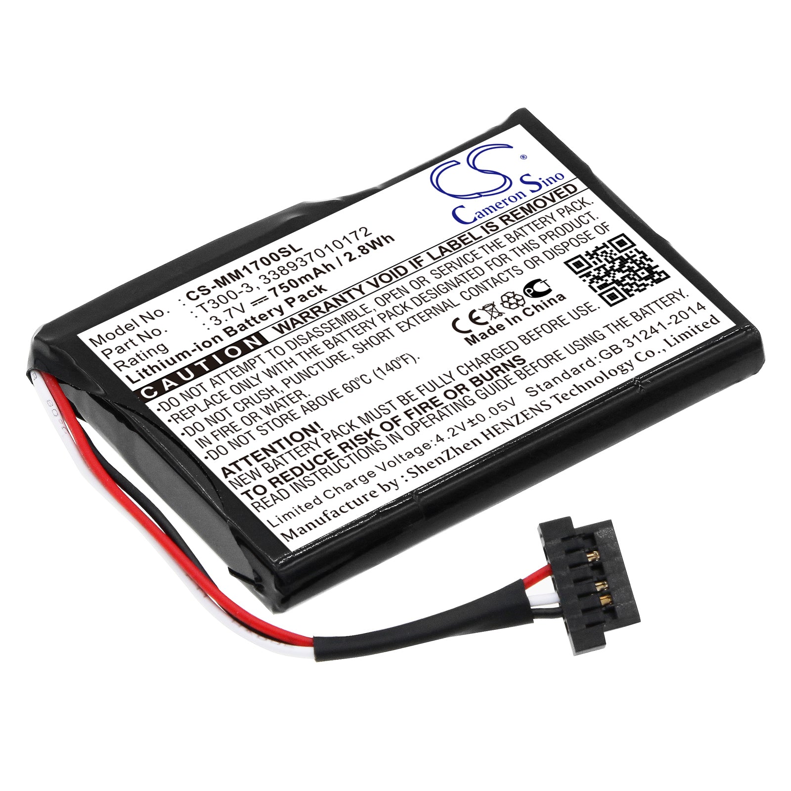 3.7V 750mAh Li-ion GPS/Navigator Battery for Magellan