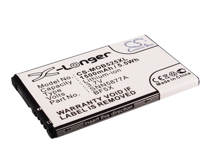 3.7V 1500mAh/5.55Wh Li-ion Mobile/SmartPhone Battery for Motorola