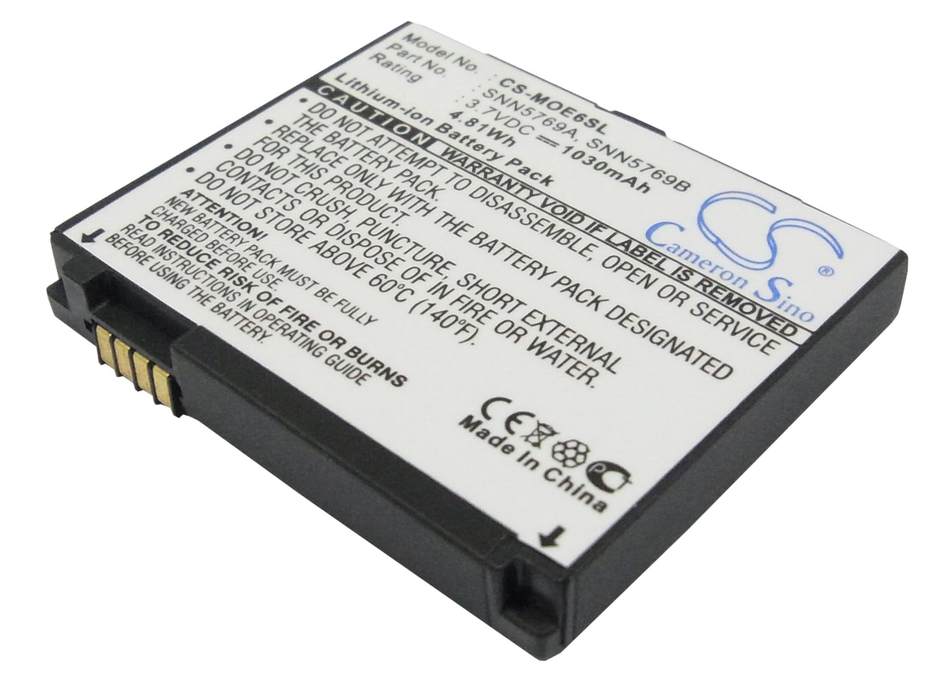 3.7V 1030mAh Li-ion Mobile/SmartPhone Battery for Motorola