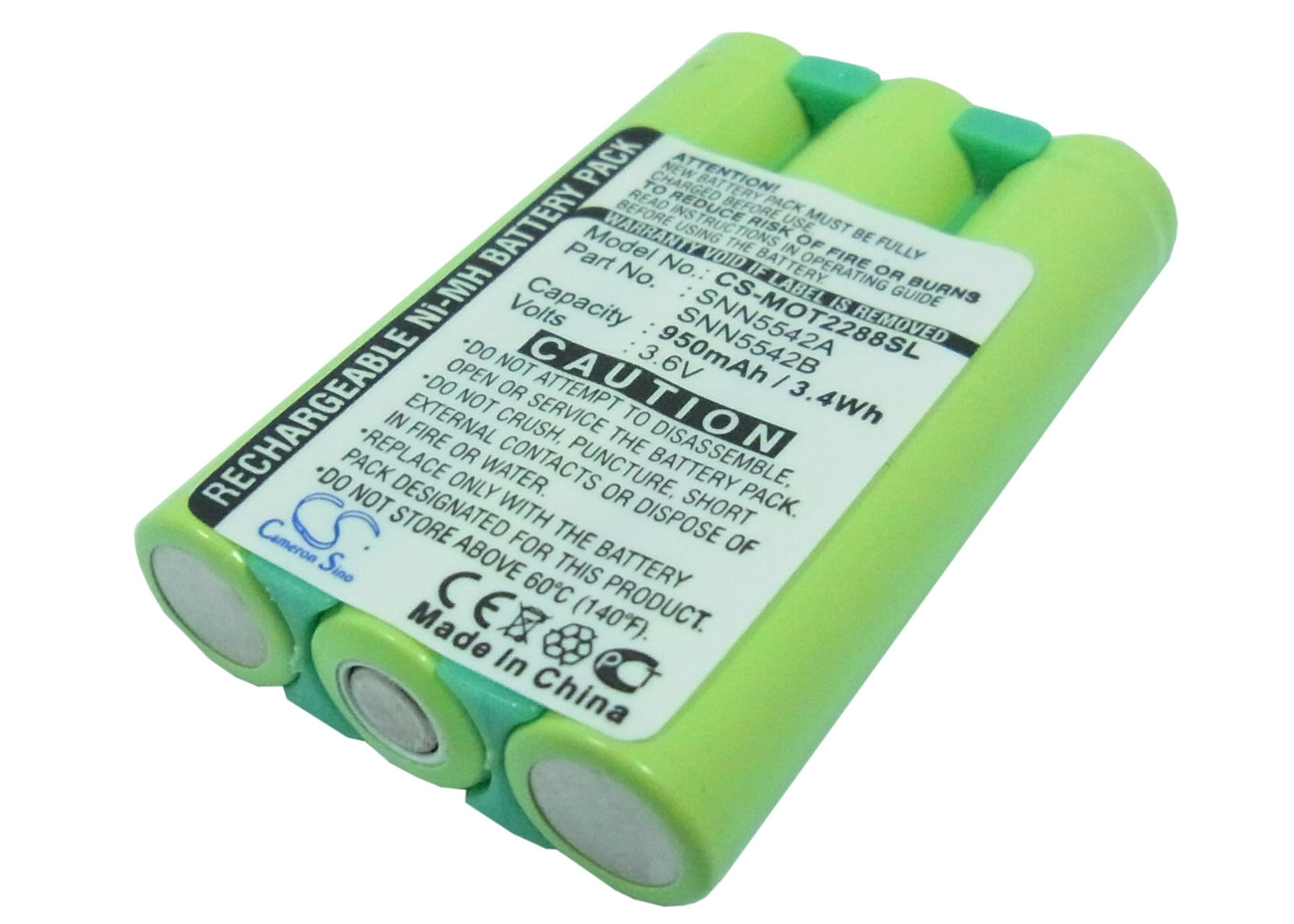 3.6V 800mAh/2.88Wh Ni-MH Mobile/SmartPhone Battery for Motorola