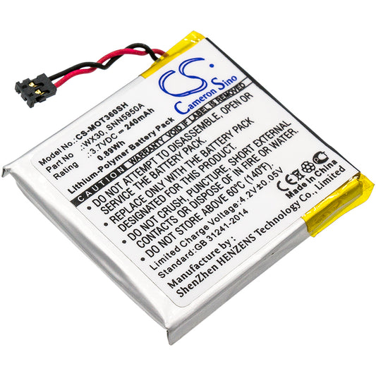 3.7V 240mAh/0.89Wh Li-Polymer Smartwatch Battery for Motorola