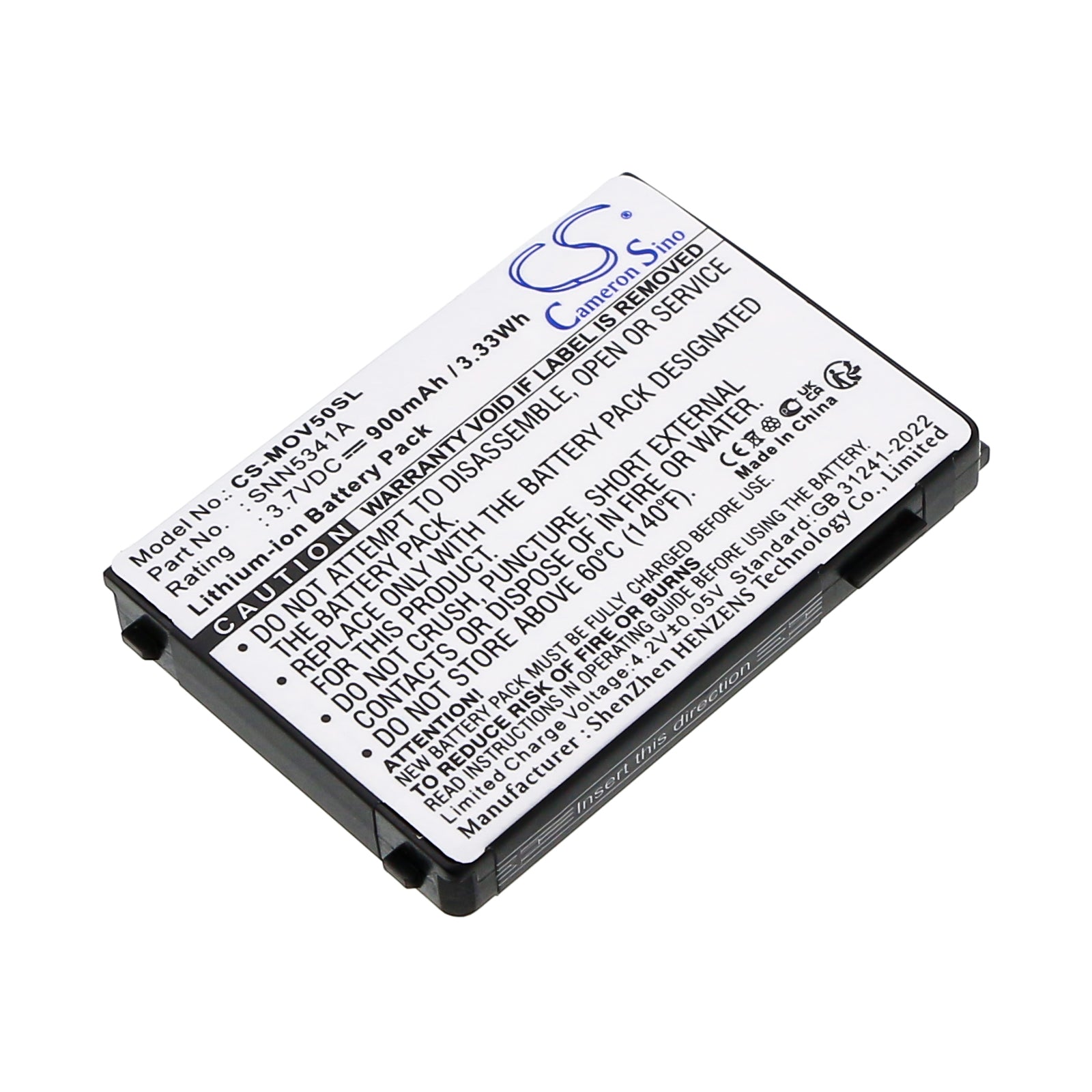 3.7V 900mAh Li-ion Mobile/SmartPhone Battery for Motorola