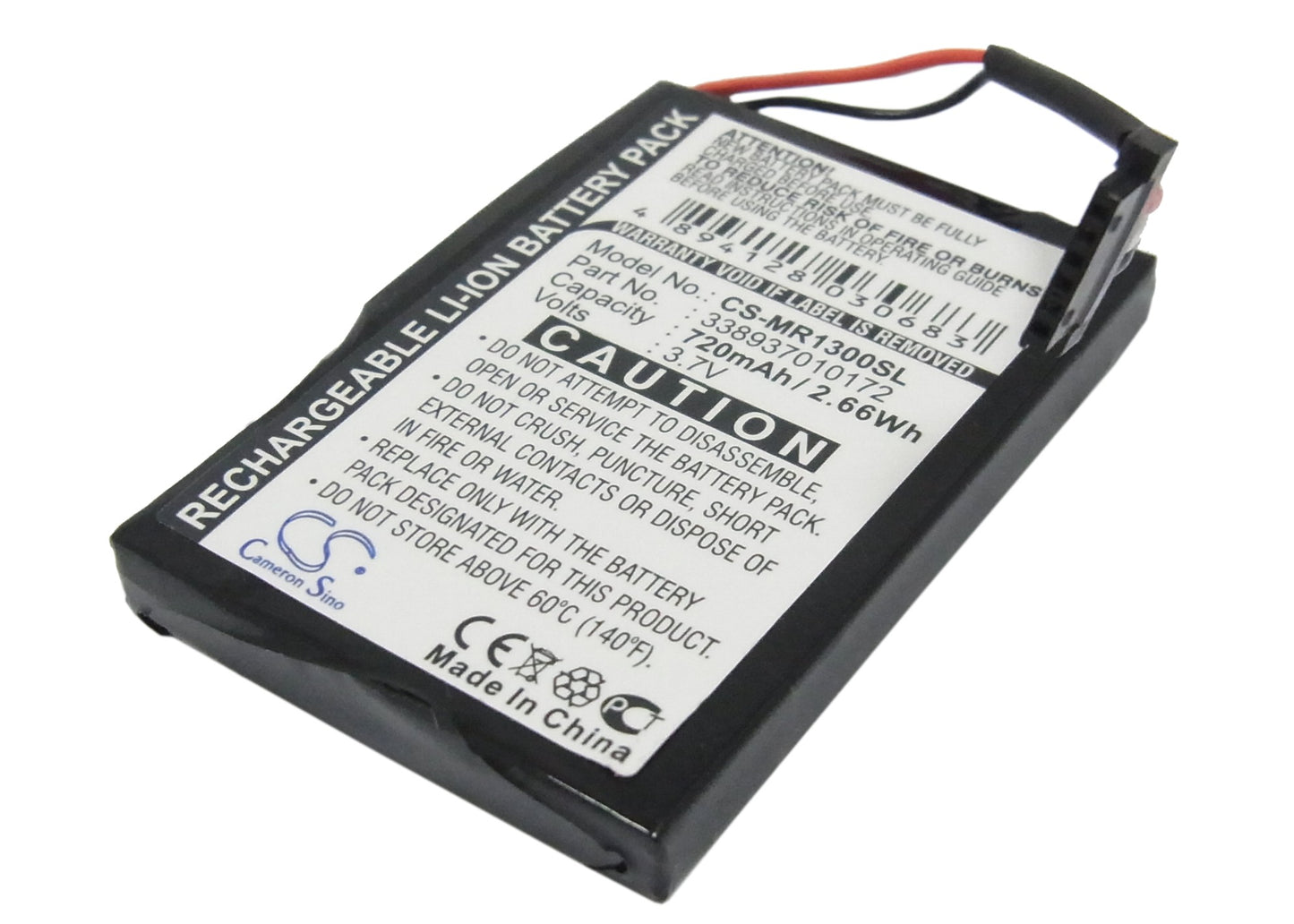 3.7V 720mAh/2.66Wh Li-ion GPS/Navigator Battery for Magellan