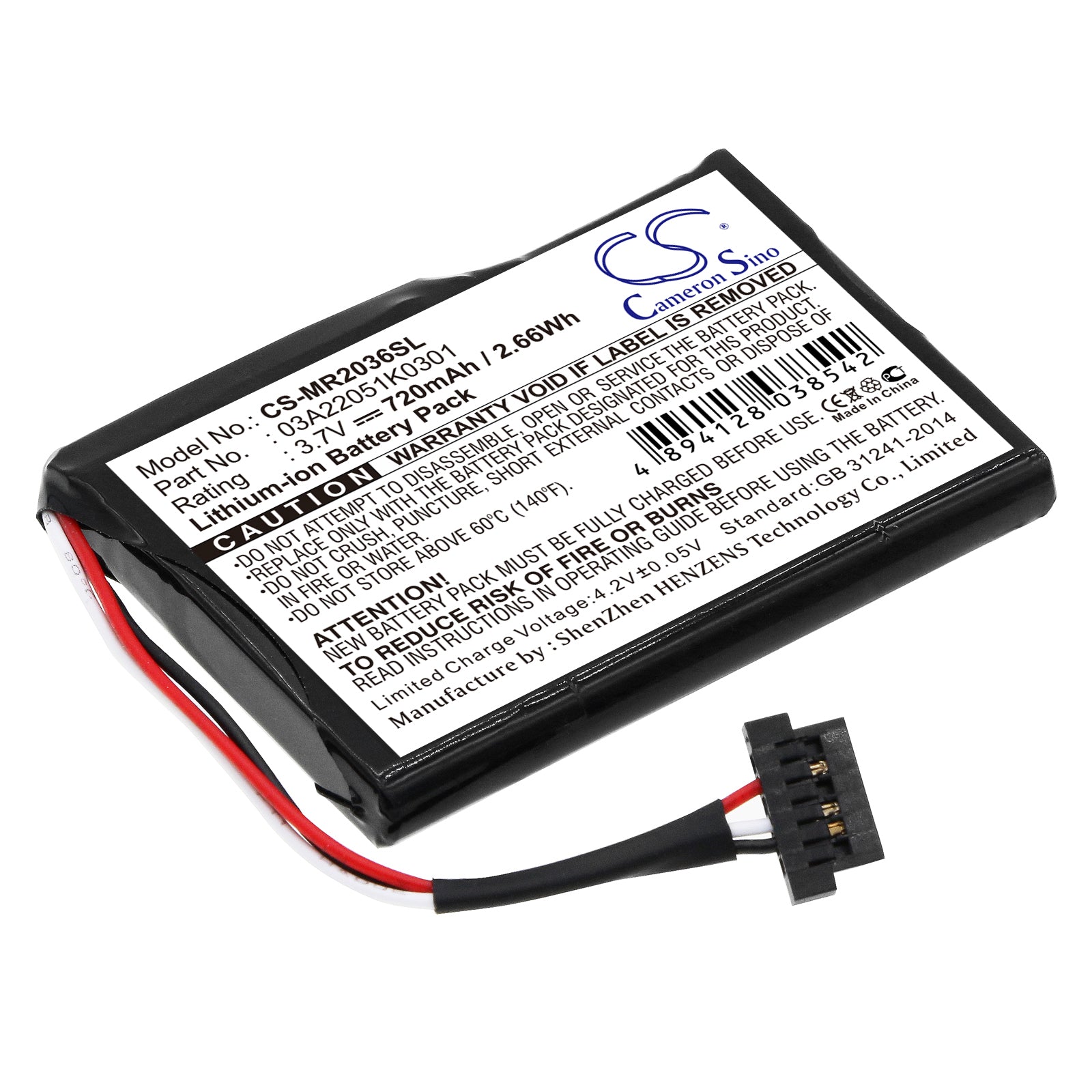 3.7V 720mAh Li-ion GPS/Navigator Battery for Magellan