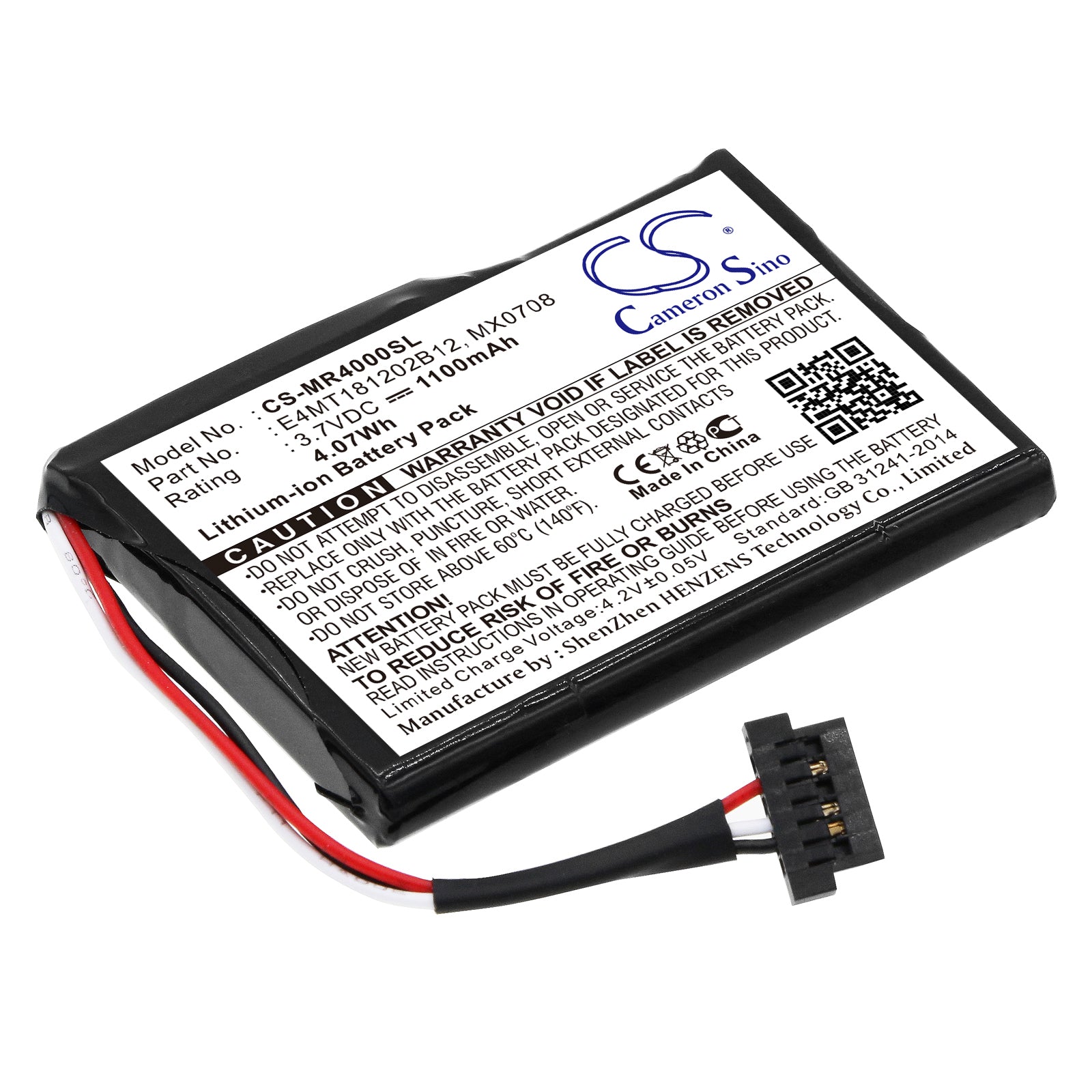 3.7V 1100mAh Li-ion GPS/Navigator Battery for Magellan