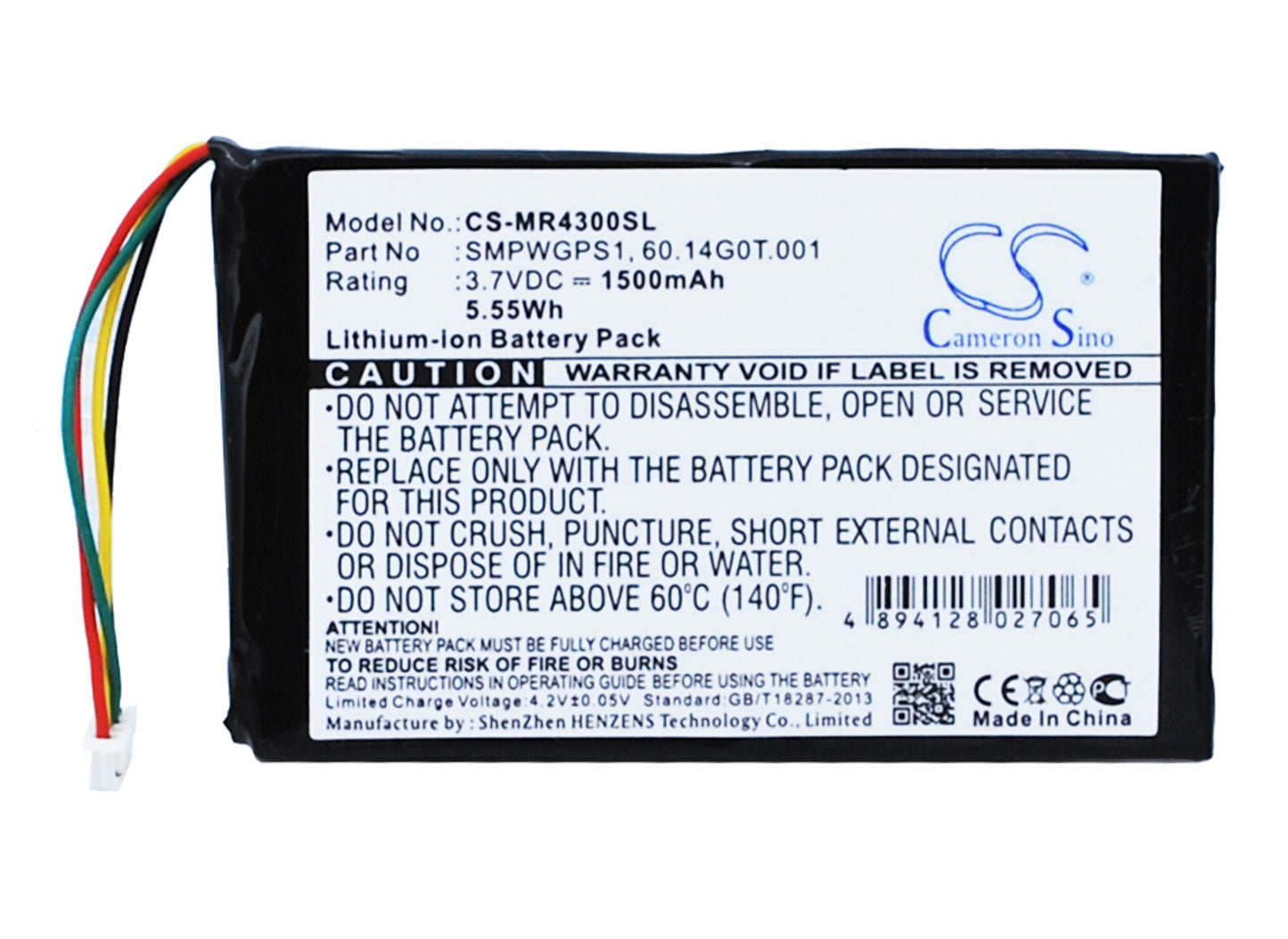 3.7V 1500mAh/5.55Wh Li-ion GPS/Navigator Battery for Magellan