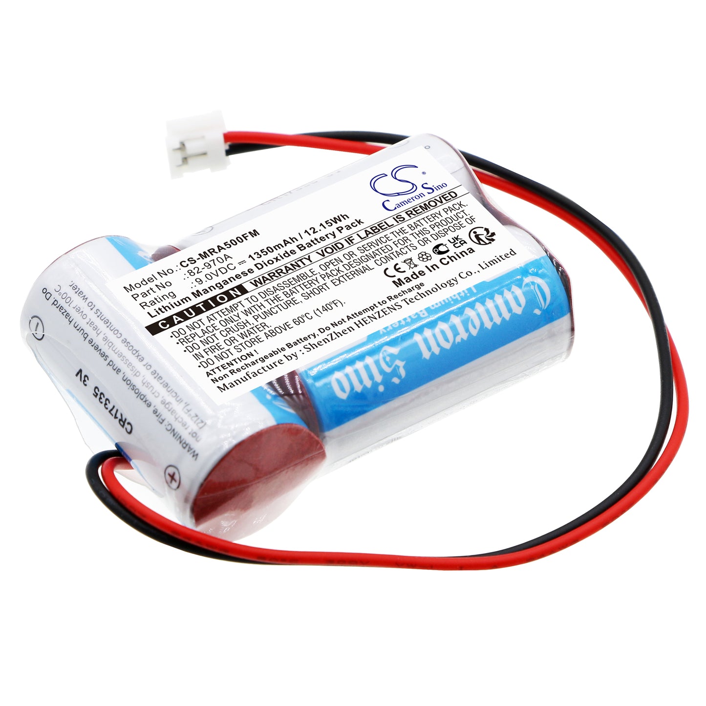 CS-MRA500FM Replacement Battery – Li-MnO2 9.0 1350mAh / 12.15Wh