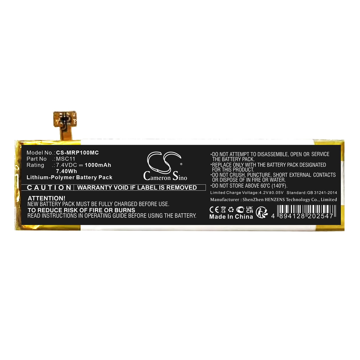 CS-MRP100MC Replacement Battery – Compatible with M1 Pro, M1 Pro Vlog Pocket Gimbal Came