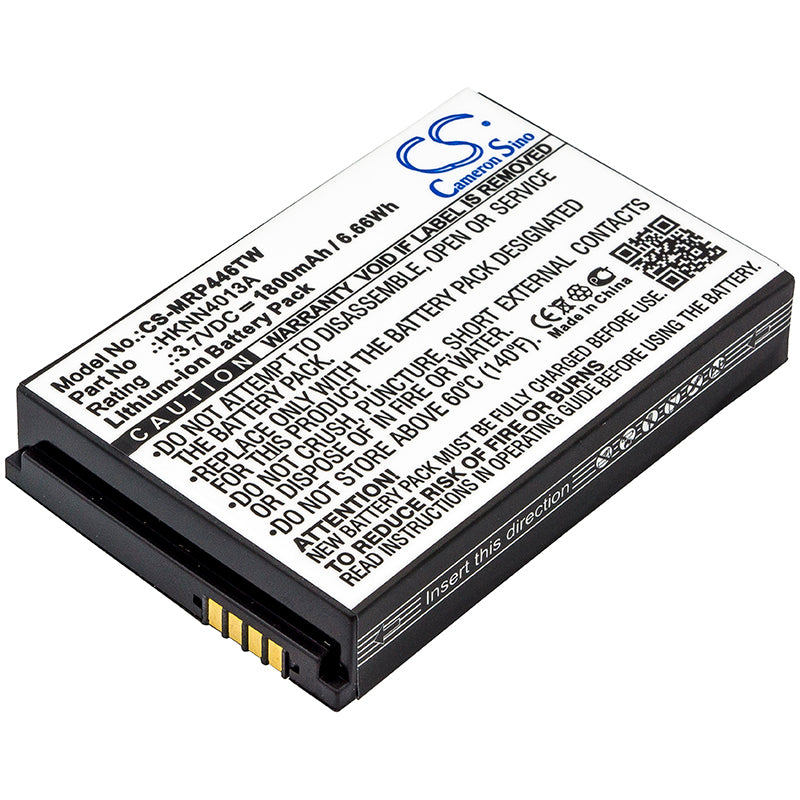 3.7V 1800mAh/6.66Wh Li-ion Two-Way Radio Battery for Motorola