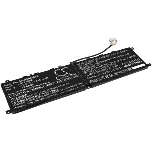 CS-MSH660NB Replacement Battery – Compatible with Creator 15 A10sdt, Creator 15 A10sdt-065es, Creator 15 A10sdt-263cz, Creator 15 A10se ms-16v2, Creator 15 A10se-265es, Creator 15 A10set, Creator 15 A10set-082es, Creator 15 A10sfs, Creator 15 A10sfs-027pl, Creator 15 A10sft, Creator 15 A10sft-228it, Creator 15 A10sgs, Ge66 10sfs-072 Raider, Ge66 Dragonshield 10sfs, Ge66 Dragonshield 10sfs-440it, Ge66 Dragonshield 10sgs, Ge66 Raider, Ge66 Raider 10se, Ge66 Raider 10sfs-007cn, Ge66 Raider 10sgs,