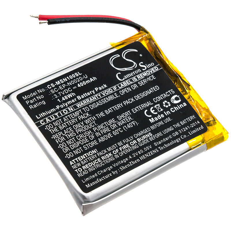 CS-MSN100SL Replacement Battery – Compatible with Ncredible 1, Ncredible Ntune