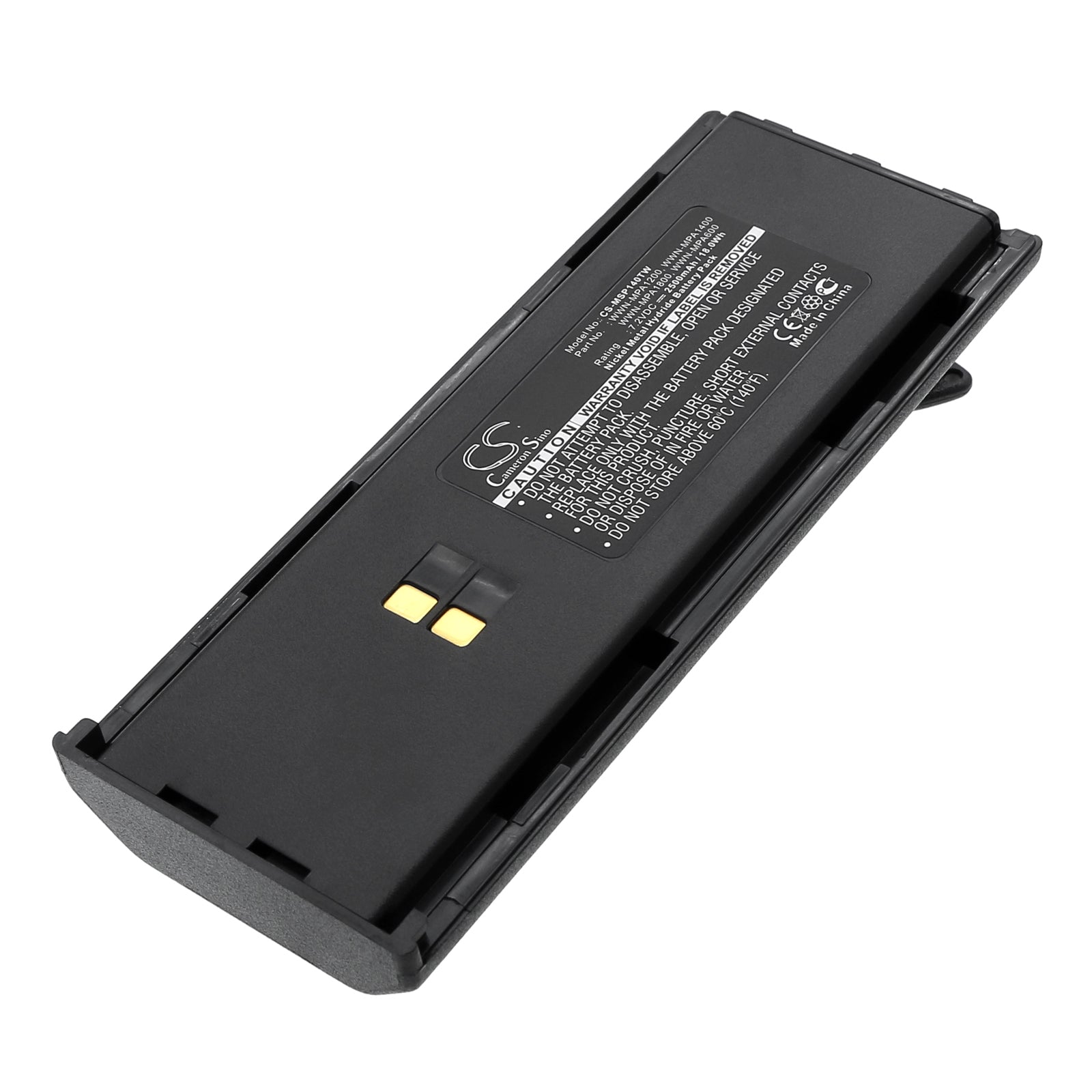 7.2V 2500mAh/18.0Wh Ni-MH Two-Way Radio Battery for Maxon