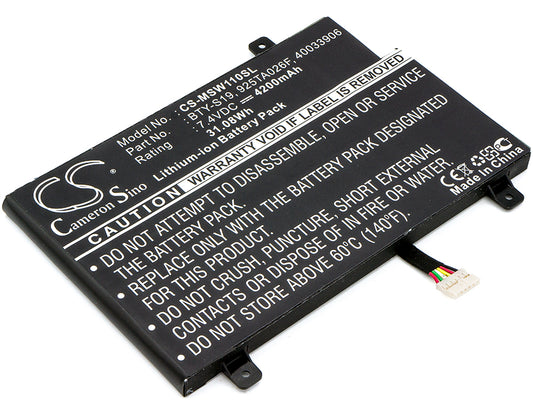 7.4V 4200mAh/31.08Wh Li-Polymer Tablet Battery for MSI