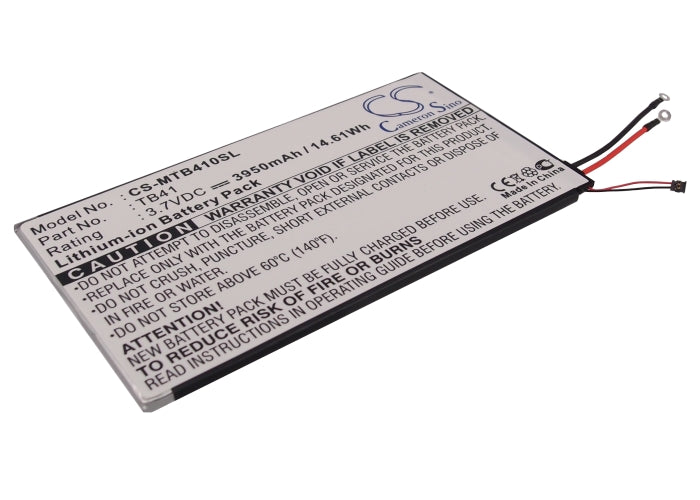 3.7V 3950mAh/14.62Wh Li-Polymer Tablet Battery for Motorola