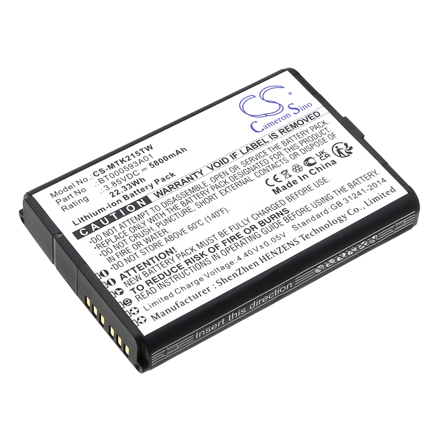 CS-MTK215TW Replacement Battery – Compatible with AR494948, EVOLVE LTE, HK2157A