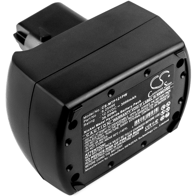 12V 3000mAh/36.00Wh Ni-MH Power Tools Battery for Metabo
