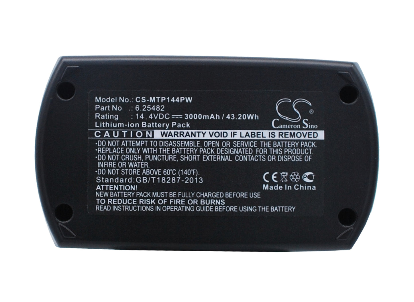 14.4V 3000mAh/43.20Wh Li-ion Power Tools Battery for Metabo