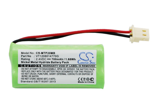 2.4V 700mAh/1.68Wh Ni-MH BabyPhone Battery for Motorola