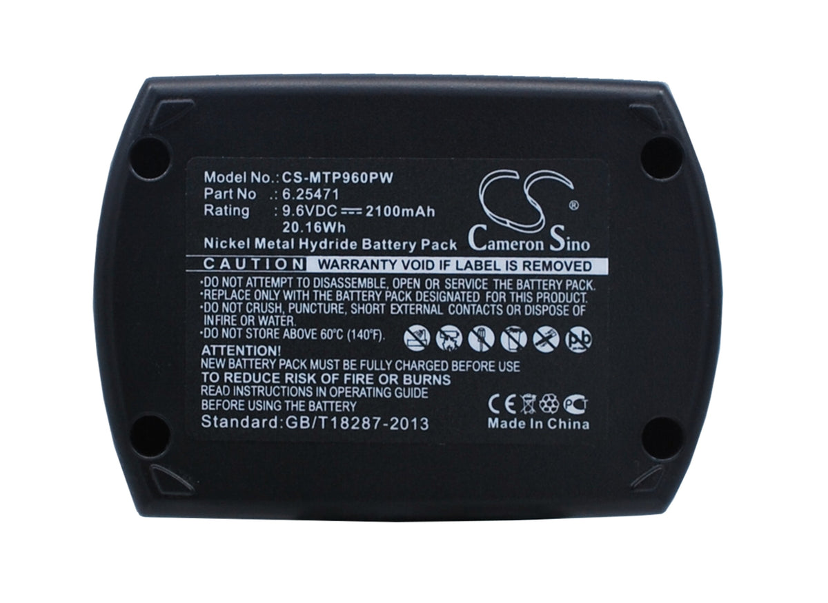 9.6V 2100mAh/20.16Wh Ni-MH Power Tools Battery for Metabo