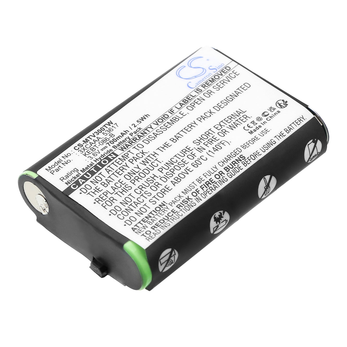 3.6V 700mAh/2.52Wh Ni-MH Two-Way Radio Battery for Motorola