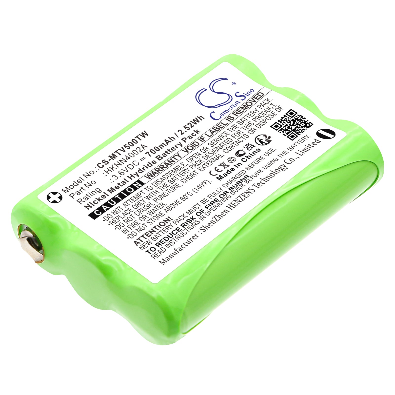 3.6V 700mAh/2.52Wh Ni-MH Two-Way Radio Battery for Motorola