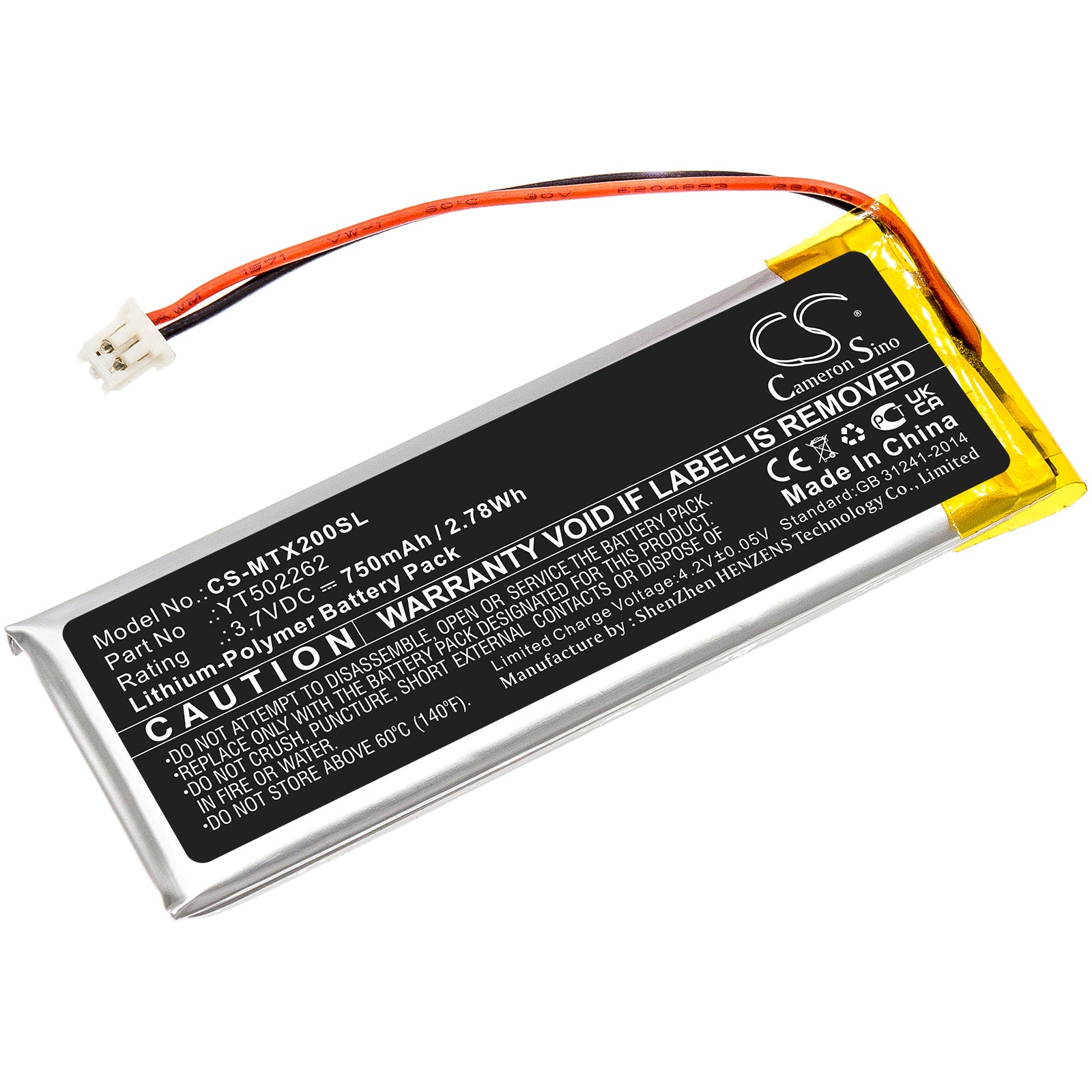 CS-MTX200SL Replacement Battery – Compatible with BT MESH, BTNEXT Pro, BTX1 Pro, BTX1 Pro S, BTX2 Pro, BTX2 Pro S, BTX2 Pro S LR