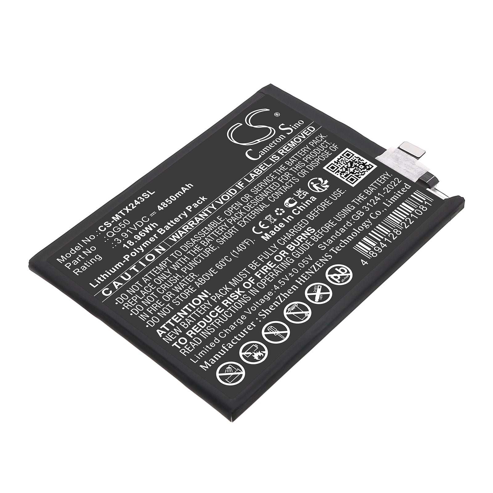CS-MTX243SL Replacement Battery – Compatible with Moto G35 5G, XT2433-1, XT2433-2, XT2433-3, XT2433-4, XT2433-5