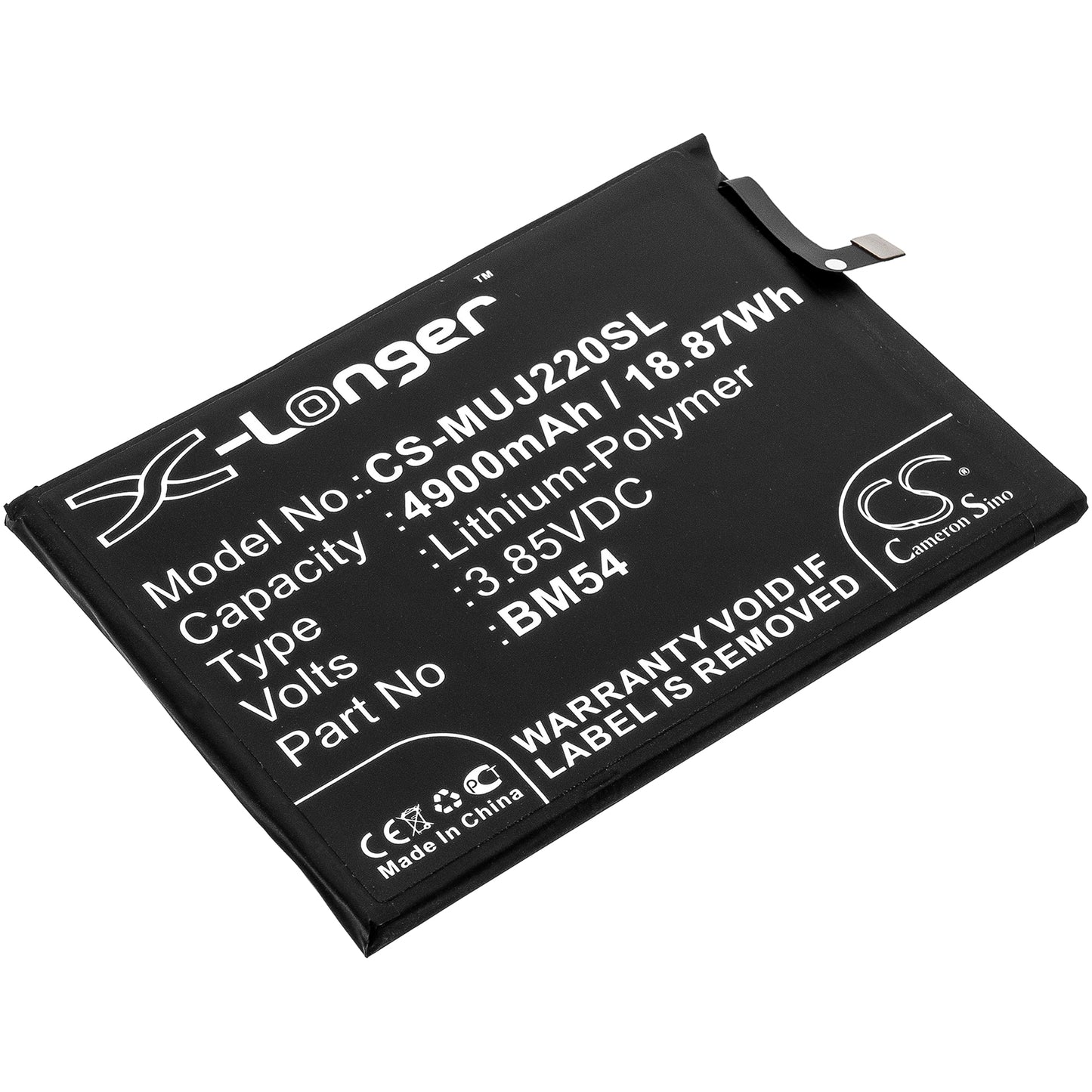 CS-MUJ220SL Replacement Battery – Compatible with A001XM, M2007J22C, M2007J22G, M2007J22R, Note 9 5G, Note 9T