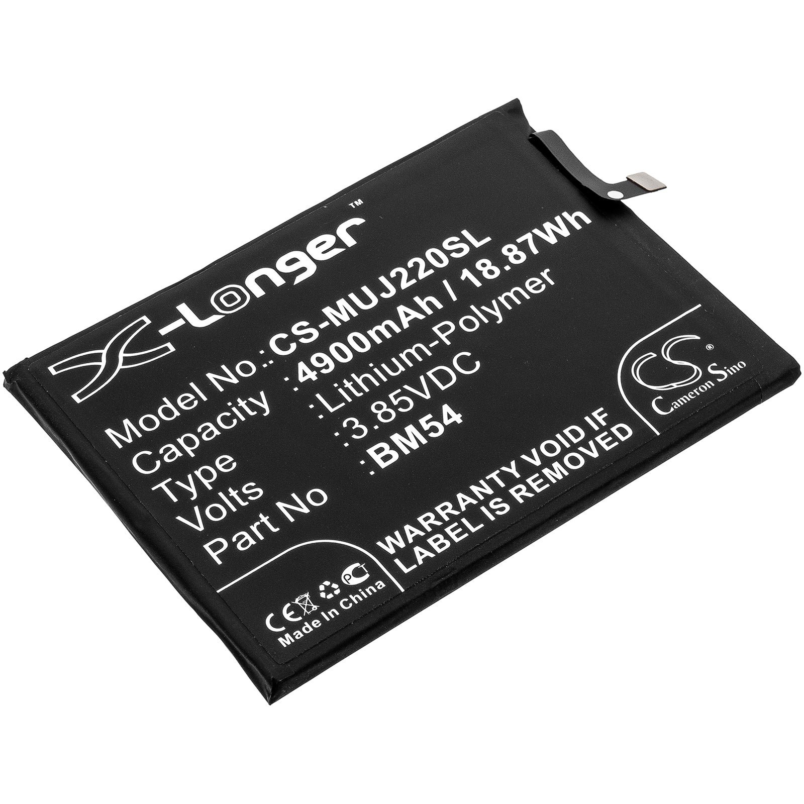 CS-MUJ220SL Replacement Battery – Compatible with A001XM, M2007J22C, M2007J22G, M2007J22R, Note 9 5G, Note 9T