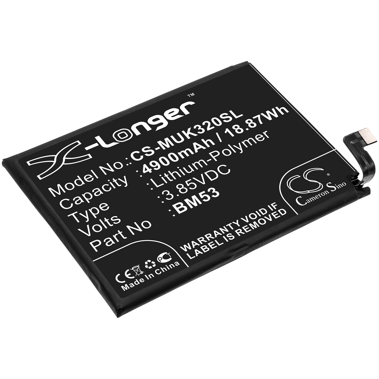 CS-MUK320SL Replacement Battery – Compatible with K30s, M2007J3SC