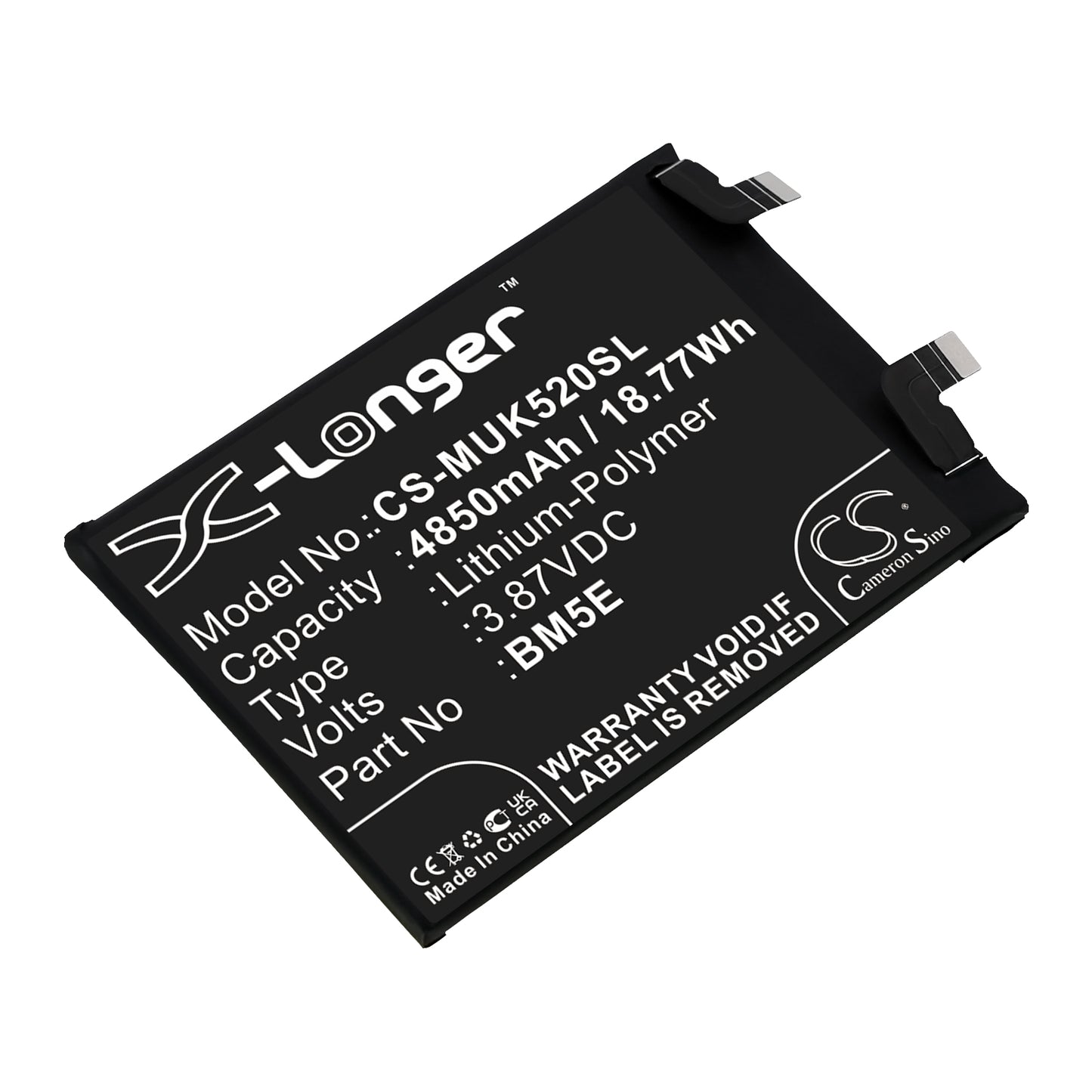 CS-MUK520SL Replacement Battery – Compatible with 22011211C, 22021211RC, K50 Pro