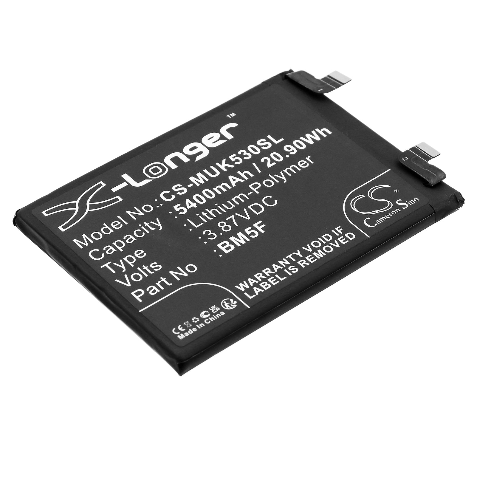 CS-MUK530SL Replacement Battery – Compatible with 22041211AC, K50, K50 5G