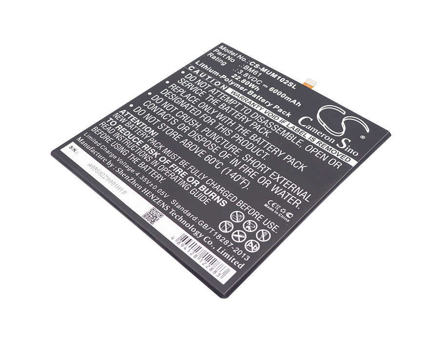 3.8V 6000mAh/22.80Wh Li-Polymer Tablet Battery for Xiaomi