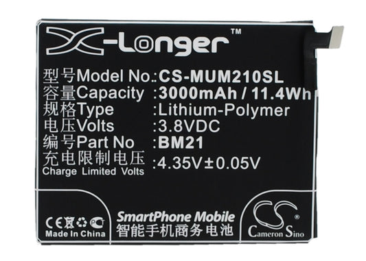 3000 mAh Replacement Cellphone Battery for XIAOMI Mi Note/Libra