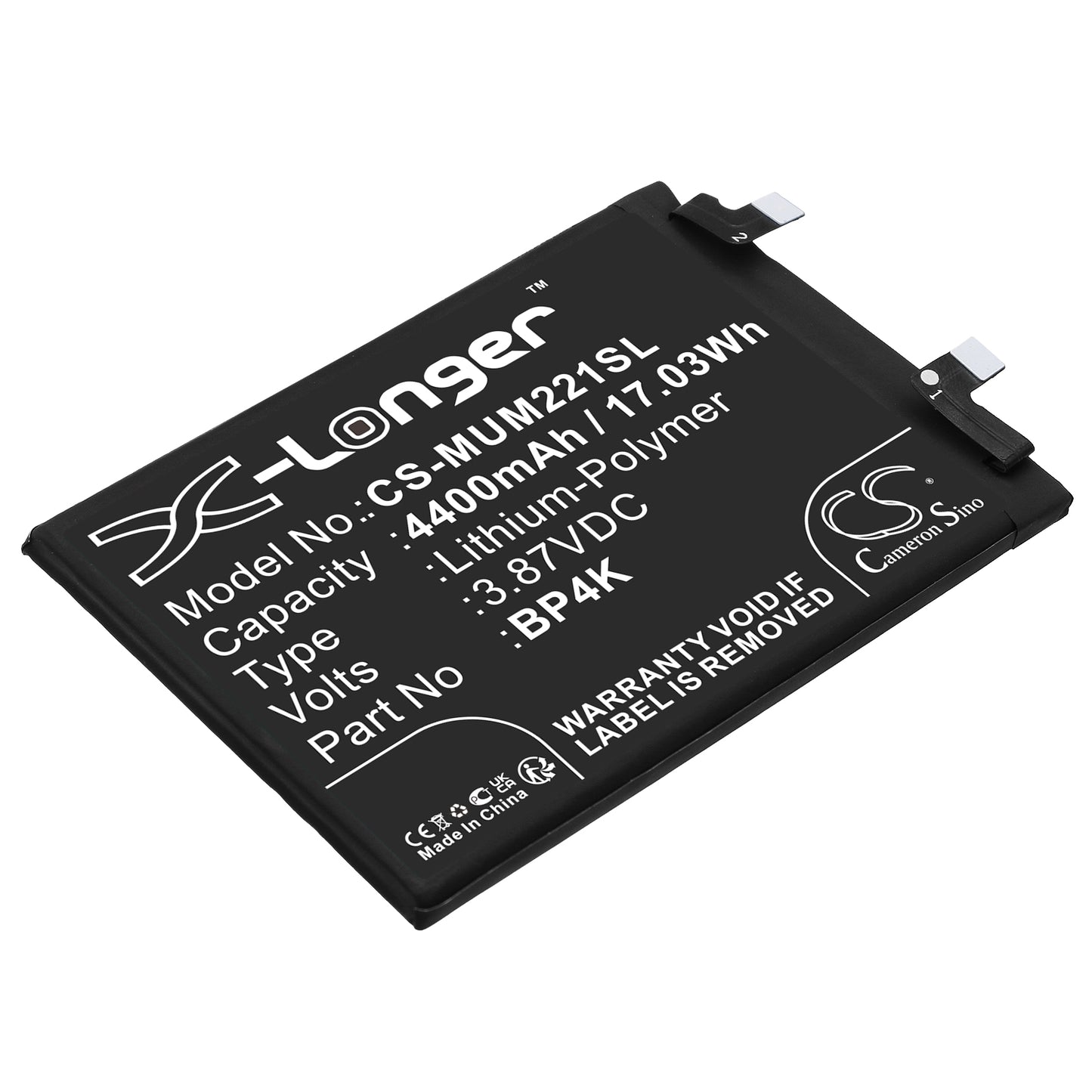 CS-MUM221SL Replacement Battery – Compatible with 22101320C, Note 12 Pro
