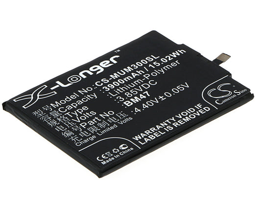 3.85V 3900mAh/15.02Wh Li-Polymer Mobile/SmartPhone Battery for Xiaomi