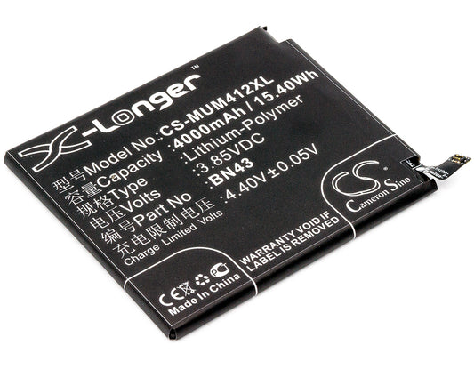 3.85V 4000mAh/15.40Wh Li-Polymer Mobile/SmartPhone Battery for Xiaomi