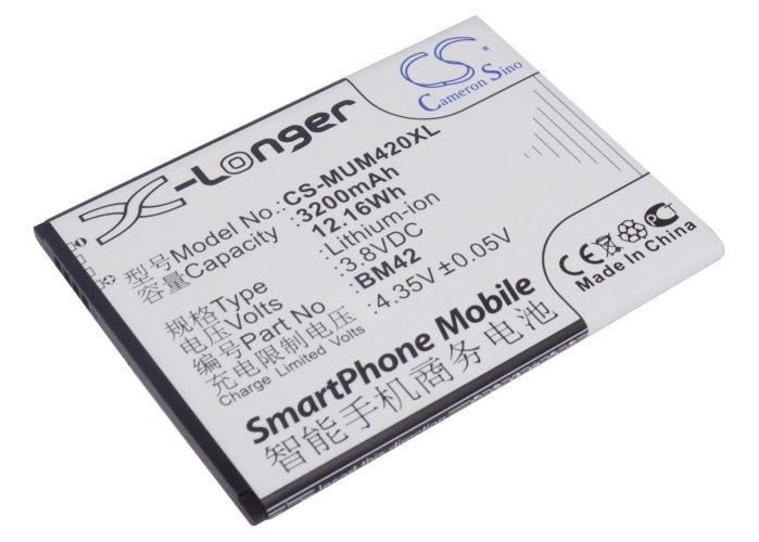 3.8V 3200mAh/12.16Wh Li-ion Mobile/SmartPhone Battery for Xiaomi