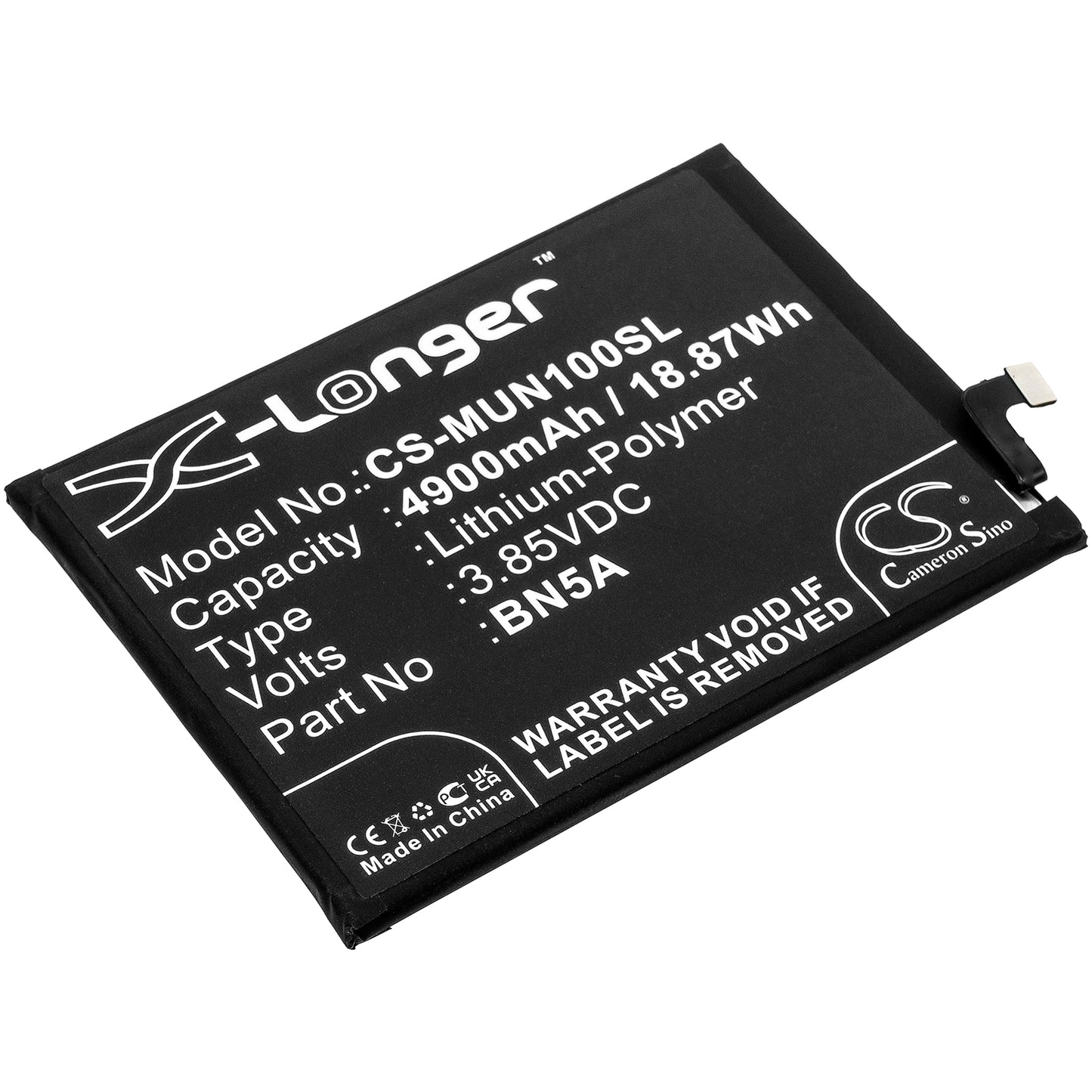 CS-MUN100SL Replacement Battery – Compatible with M2103K19G, M2103K19I, Note 10 5G, Note 10T, Note 10T 5G, Note 11 4G