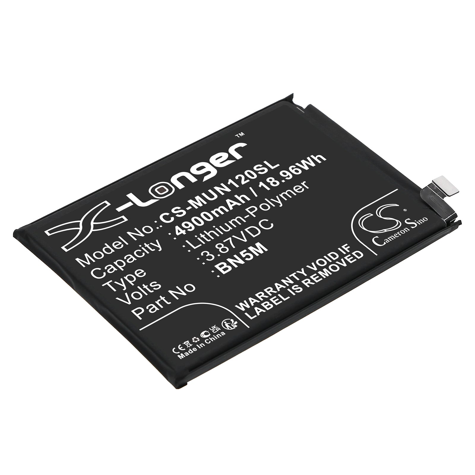 CS-MUN120SL Replacement Battery – Compatible with 23021RAA2G, 23021RAA2Y, 23027RAD4I, 23028RA60L, Note 12 4G, Note 12 4G NFC