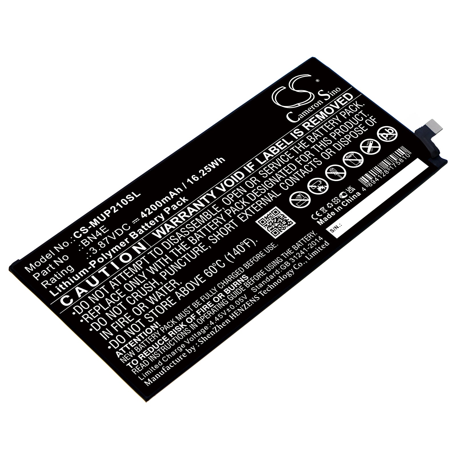 CS-MUP210SL Replacement Battery – Compatible with 21051182G, Mi Pad 5, Pad 5
