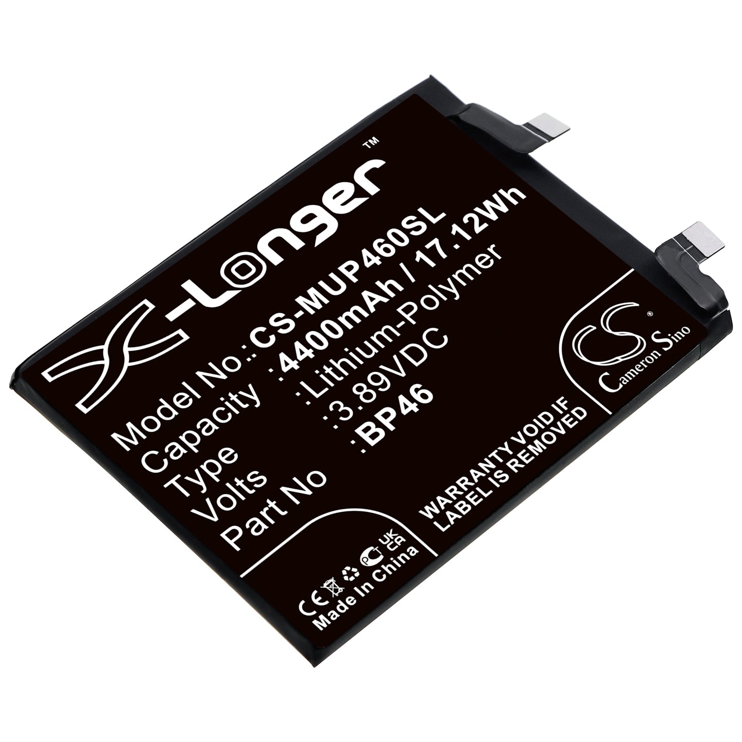 CS-MUP460SL Replacement Battery – Compatible with 2112123AC, 2112123AG, 2201123C, 2201123G, 2206123SC, Mi 12S, Mi 12S 5G, Mi 12X, Mi 12X 5G, Xiaomi 12
