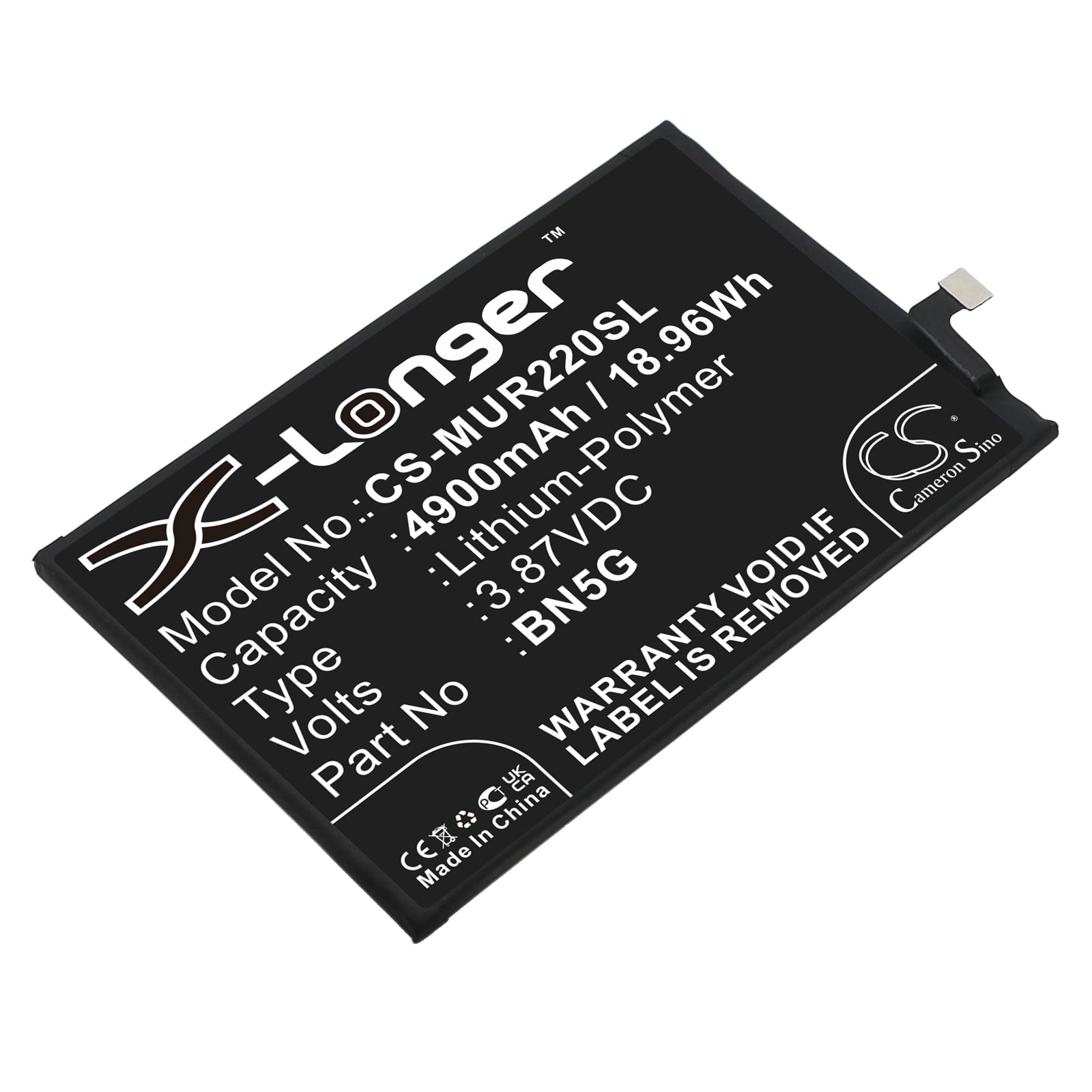 CS-MUR220SL Replacement Battery – Compatible with 220233L2C, 220233L2G, 220233L2I, 220333QAG, 220333QBI, 220333QNY, Redmi 10C