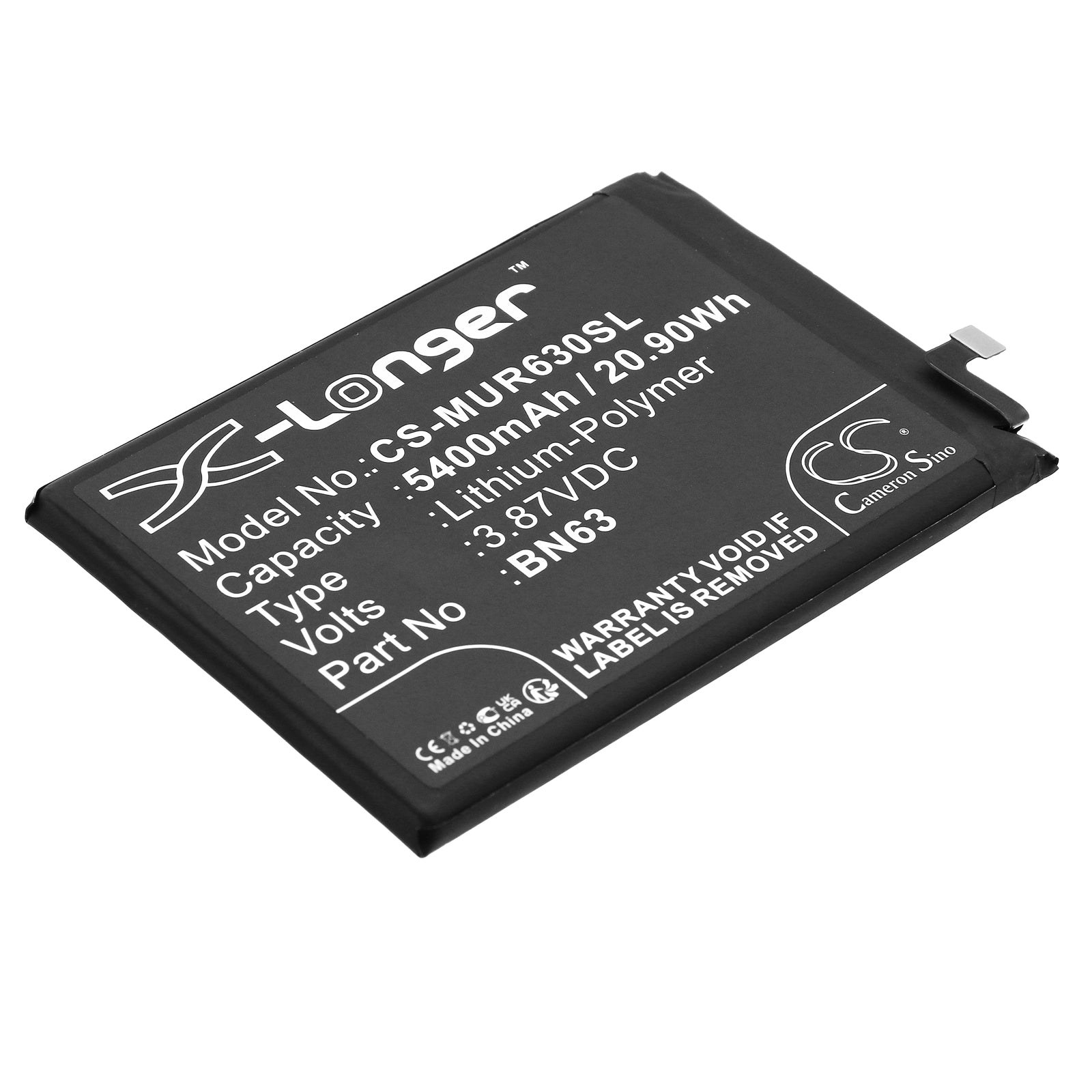 CS-MUR630SL Replacement Battery – Compatible with 10 Prime, 22011119TI