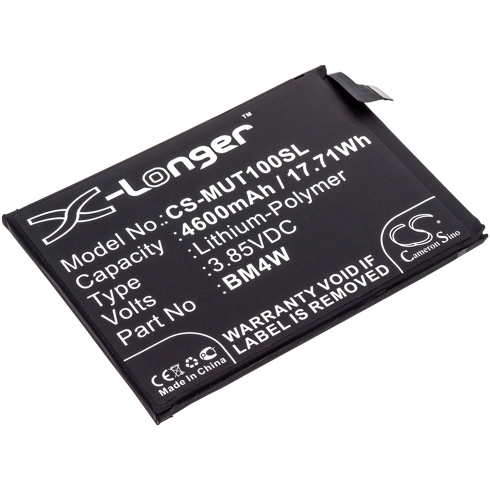 CS-MUT100SL Replacement Battery – Compatible with M2007J17C, Note 9 Pro 5G