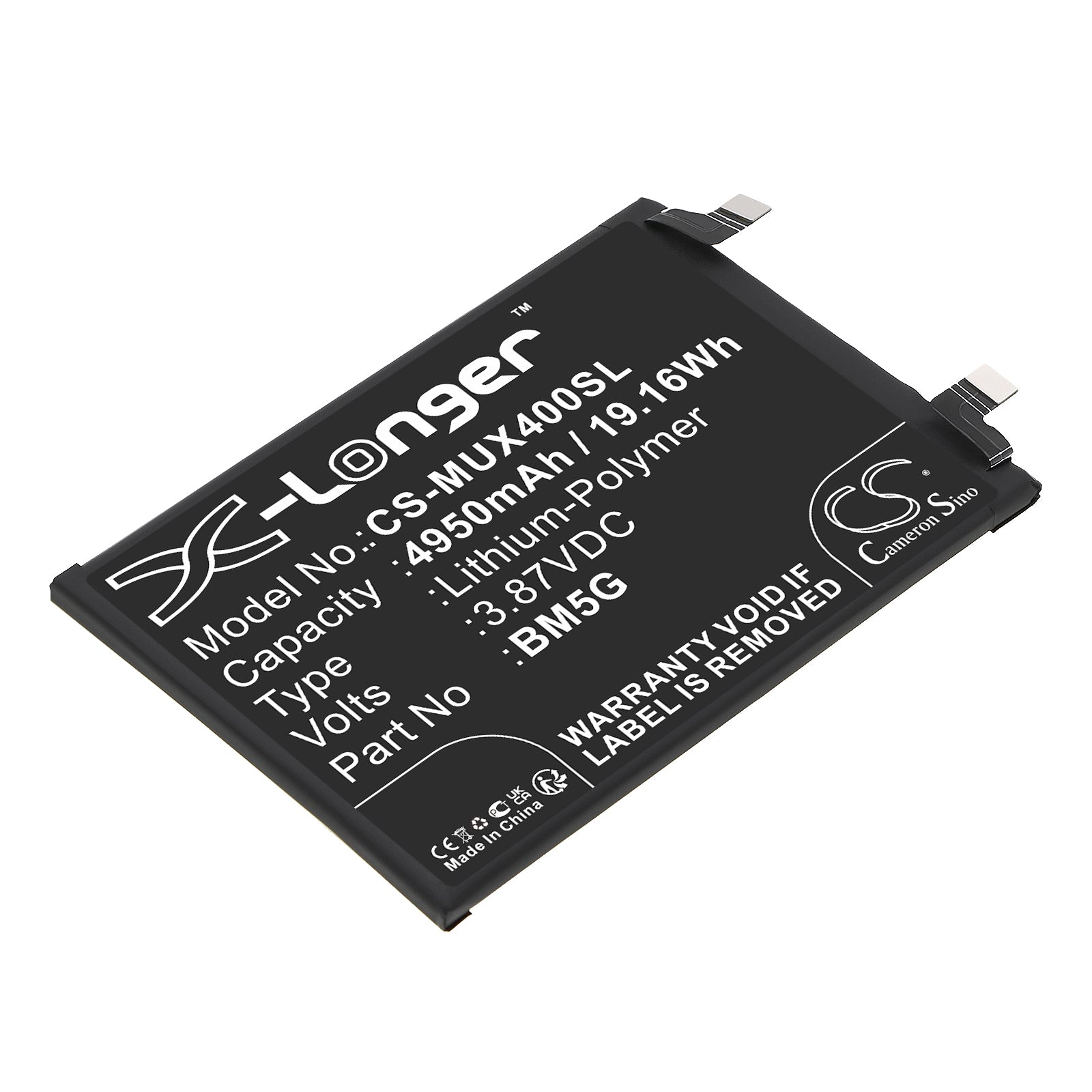 CS-MUX400SL Replacement Battery – Compatible with K50i, Note 11T Pro
